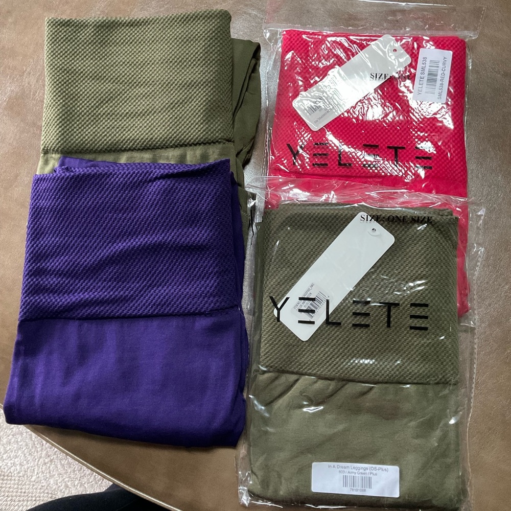 SOLD Yelete Fleece Lined Leggings X 4